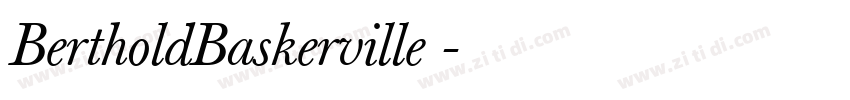 BertholdBaskerville 字体转换 BertholdBaskerville 字体转换